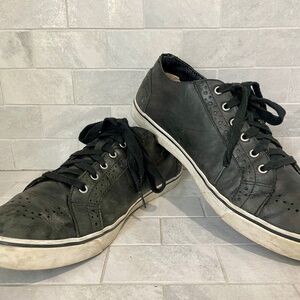 UGG Mens Black Leather Sneaker